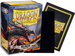 Dragon Shield NON-GLARE Matte Standard-Size Sleeves - Black - 100ct